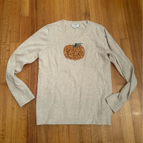 J. Crew Sweaters - New women's S J Crew Factory Halloween sequin pumpkin Teddie sweater (n3)